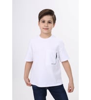 Toontoy Erkek Çocuk Baskılı Tişört (Beyaz)