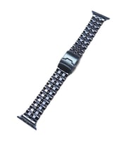 Apple Watch 40mm Kordon Şeritli Bakla Metal Kordon 54 (Lacivert)