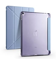 Apple  iPad Pro 10.5 (7.Nesil) Kılıf Kalem Bölmeli Standlı Ön Arka Tam Koruma Katlanabilir Uyku Modlu Kılıf Tri Folding (Mavi)