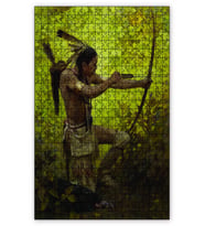 Cakapuzzle Av daki Kızılderili Puzzle Yapboz MDF (Ahşap) (255 Parça)