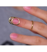 Altın Kaplama Gümüş Tırnak Yüzüğü (Gold)