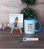 Fransızca Öğretmeni Fotoğraflı Dekoratif Taş, Kupa Bardak Beyaz Hediye Öğretmenler Günü Hediyesi (Model 4)