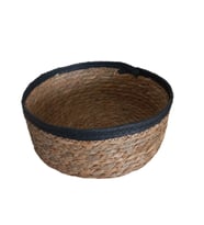 Hasır Örgü Çok Amaçlı Sepet 24 Cm (Siyah)