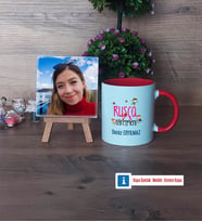 Rusça Öğretmeni Fotoğraflı Dekoratif Taş, Kupa Bardak Beyaz Hediye (Model 2)