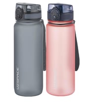 Uzspace 2'li Tritan Matara Seti 800 ml 14 Farklı Renk Seçeneği FiftyFifty (Gri-Pudra)