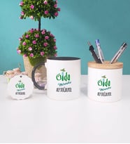 Gıda Mühendisi Kupa Bardak Kırmızı Kalemlik ve Anahtarlık (Model 6)