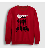Presmono Unisex Beyaz Gang Film Otomatik Portakal A Clockwork Orange Sweatshirt 242523tt (Kırmızı)