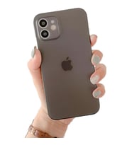 Uyumlu Model Apple iPhone 11 Kılıf Ultra İnce Hayalet Sert Kapak (Füme)