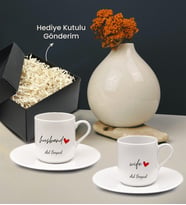 Hediye Kutusunda Kişiye Özel 2'li Baskılı Fincan (Model 7)
