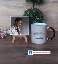 Hekim Fotoğraflı Dekoratif Taş, Kupa Bardak Beyaz Hediye (Model 9)