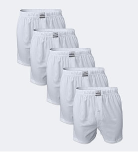 Malabadi Erkek 5 Li Paket Karma Renk Büyük Beden Geniş Kalıp Battal Boxer Mb2400 4xl/5xl/6xl/7xl MB2400 (Beyaz)