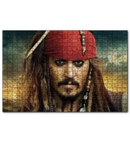 Cakapuzzle Karayip Korsanları Jack Sparrow Görsel  Puzzle Yapboz MDF (Ahşap) (255 Parça)