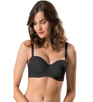 Le Jardin 9300-C Destekli-Balenli Micro Soft Sütyen (Siyah)