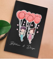 BK Gift Kişiye Özel Sevgili İsimli Sert Kapaklı Siyah Defter, Sevgiliye Hediye, Doğum Günü Hediyesi, Anı Defteri (Model 5)