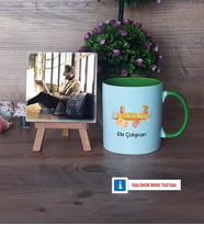 Arkeolog Fotoğraflı Dekoratif Taş, Kupa Bardak Beyaz Hediye (Model 14)