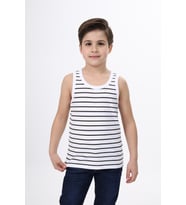 Toontoy Erkek Çocuk Çizgili Atlet (Haki)