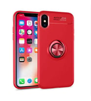 Uyumlu Model Apple iPhone XS Max 6.5 Kılıf Yüzüklü Magnetli Ravel Case (Kırmızı)
