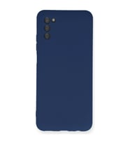 Samsung Galaxy A03s Kılıf Kamera Korumalı Silikon Rubber Arka Kapak (Lacivert)