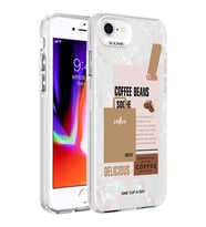 Apple iPhone 8 Kılıf Mermer Desenli Zore Marbello Kılıf (Kahverengi)