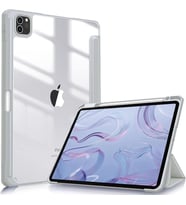 Apple iPad Pro 11 3. 4. Nesil Kılıf Grafiti Şeffaf Kalem Bölmeli A2435 A2759 A27 (Gri)