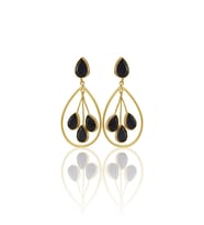 Kadir Jewellery 22 Ayar Altına Kaplama Kadın Sallantılı Küpe -El İşçiliği Ve Hipoalerjenik Küpe (Mor)