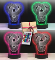 Mimara Özel Horizon Sarmal 3d Modelli Led Gece Lamba Hediyesi (Karışık)