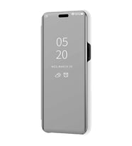 Oppo A5s / A7 Aynalı Kapaklı Lüx Kılıf (Gümüş)