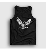Presmono Unisex Beyaz Angel Gym Fitness Zyzz Atlet 319618tt (Siyah)