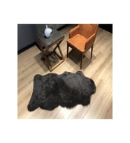 Rovigo Home Tüy Dökmez Tavşan Tüyü Post Halı Camel RVG6003TK 80x150 cm (Siyah)