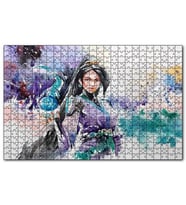 Cakapuzzle Kadın Savaşçı Suluboya Efekt Puzzle Yapboz MDF (Ahşap) (1000 Parça)