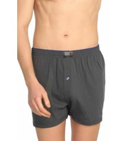 3'Lü Tutku Elit Havlu Bel 1101 Düğmeli Erkek Boxer (Füme)