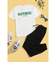 Çocuk Happines Alt - Üst Eşofman Takımı (Beyaz)