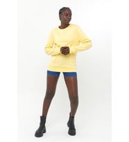 Süperlife Kadın Bisiklet Yaka Regular Fit Sweatshirt spr21k17 (Sarı)