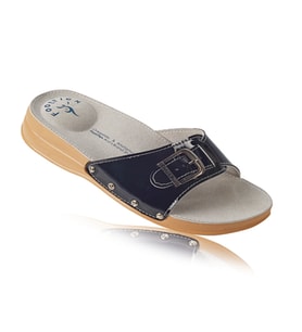 FootFlex Kadın Topuk Dikeni (Epin) Hallux-Valgus Terlik (Siyah)