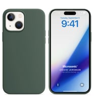 Microsonic Apple iPhone 15 Kılıf Liquid Lansman Silikon Mor (Yeşil)