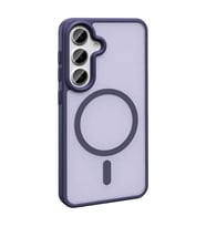 Vendas Samsung Galaxy S24 Plus Kılıf Magsafe Şarj Özellikli Mat Arka Yüzey Zore Sio Kapak (Koyu Mor)