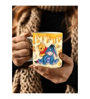 Winnie the Pooh - Kaplan Tigger - İyor - Piglet Baskılı 3D Tasarım Seramik Kupa Mug (11)