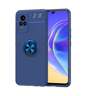 Vivo V21E Kılıf Yüzüklü Magnetli Ravel Case (Mavi)