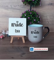 Bride Dekoratif Taş, Kupa Bardak Kırmızı Hediye (Model 9)