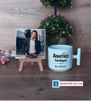 Anestezi Teknisyeni Fotoğraflı Dekoratif Taş, Kupa Bardak Beyaz Hediye (Model 13)
