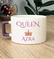 Kişiye Özel Queen Hediye Lüks Fincan Sevgiliye Hediye (Mor)