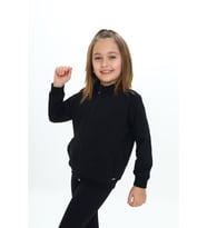 Toontoy Kız Çocuk Nakışlı Hırka (Siyah)