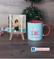 Ebeye Hediye Fotoğraflı Dekoratif Taş, Kupa Bardak Beyaz Hediye Tıp Bayramı Ebeler Günü Hediyesi (Model 13)