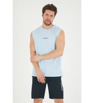 Süperlife Erkek Bisiklet Yaka Regular Fit Brooklyn Baskılı  Tişört SPR22TS122 (Mavi)