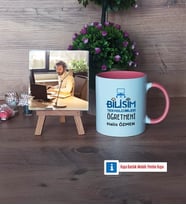 Bilişim Teknolojileri Öğretmeni Fotoğraflı Dekoratif Taş, Kupa Bardak Beyaz Hediye Öğretmenler Günü Hediyesi (Model 6)