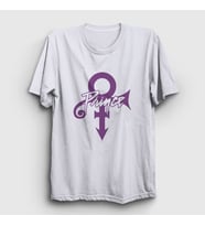 Presmono Unisex Sarı Logo Prince T-Shirt 406323tt (Beyaz)