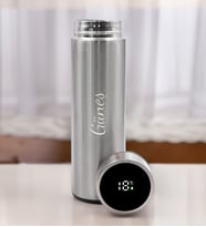 Kişiye Özel 500 ML Dereceli Termos (Gümüş)