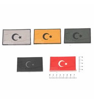 Haritalı Türk Bayrağı Peç (Bej)