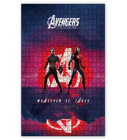 Cakapuzzle Avengers Endgame Captain America ve Iron Man Puzzle Yapboz MDF(Ahşap) (500 Parça)