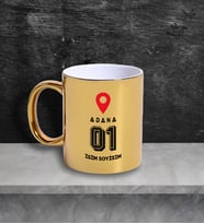 Adana Temalı Kişiye Özel İsim ve/veya Fotoğraflı Kupa Bardak No:X032-01 (Gold)